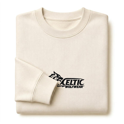 Celtic Wolfwear Men's Heavyweight Crew Neck DTG print Sweatshirt - Celtic Wolfwear
