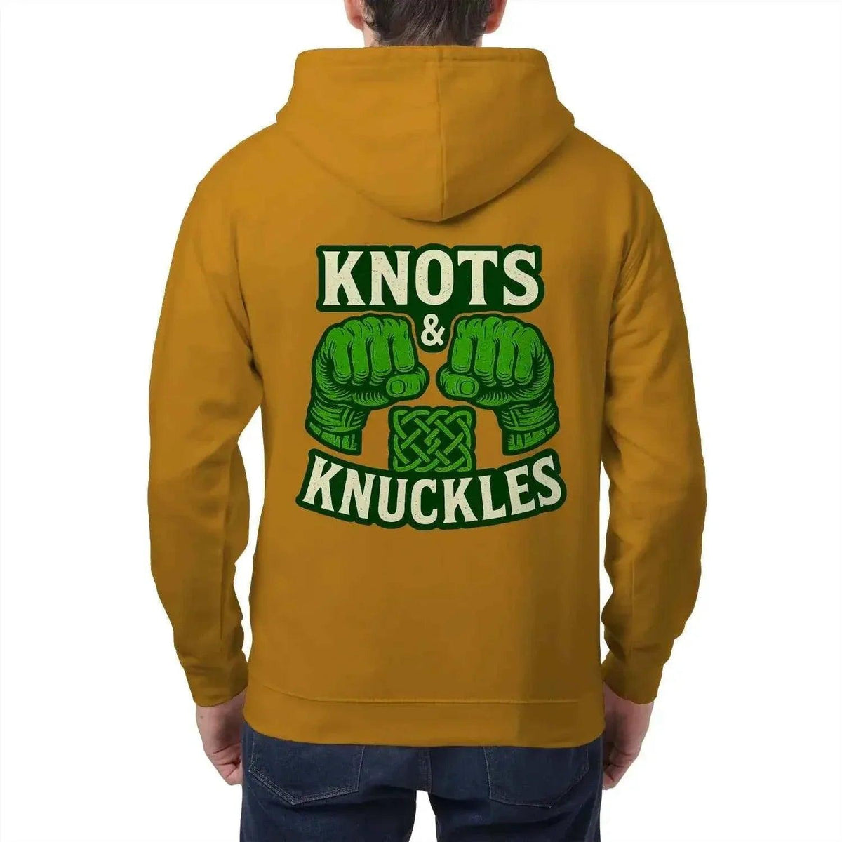 Celtic Zip Hoodie - Knots and Knuckles No 1, Unisex - Celtic Wolfwear