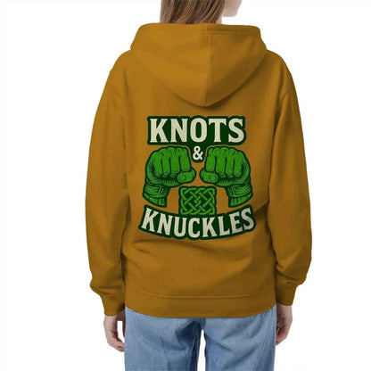 Celtic Zip Hoodie - Knots and Knuckles No 1, Unisex - Celtic Wolfwear