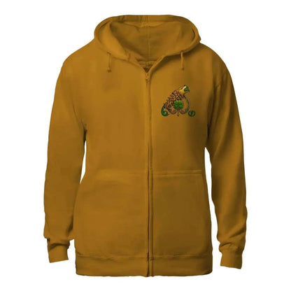 Celtic Zip Hoodie - Knots and Knuckles No 1, Unisex - Celtic Wolfwear