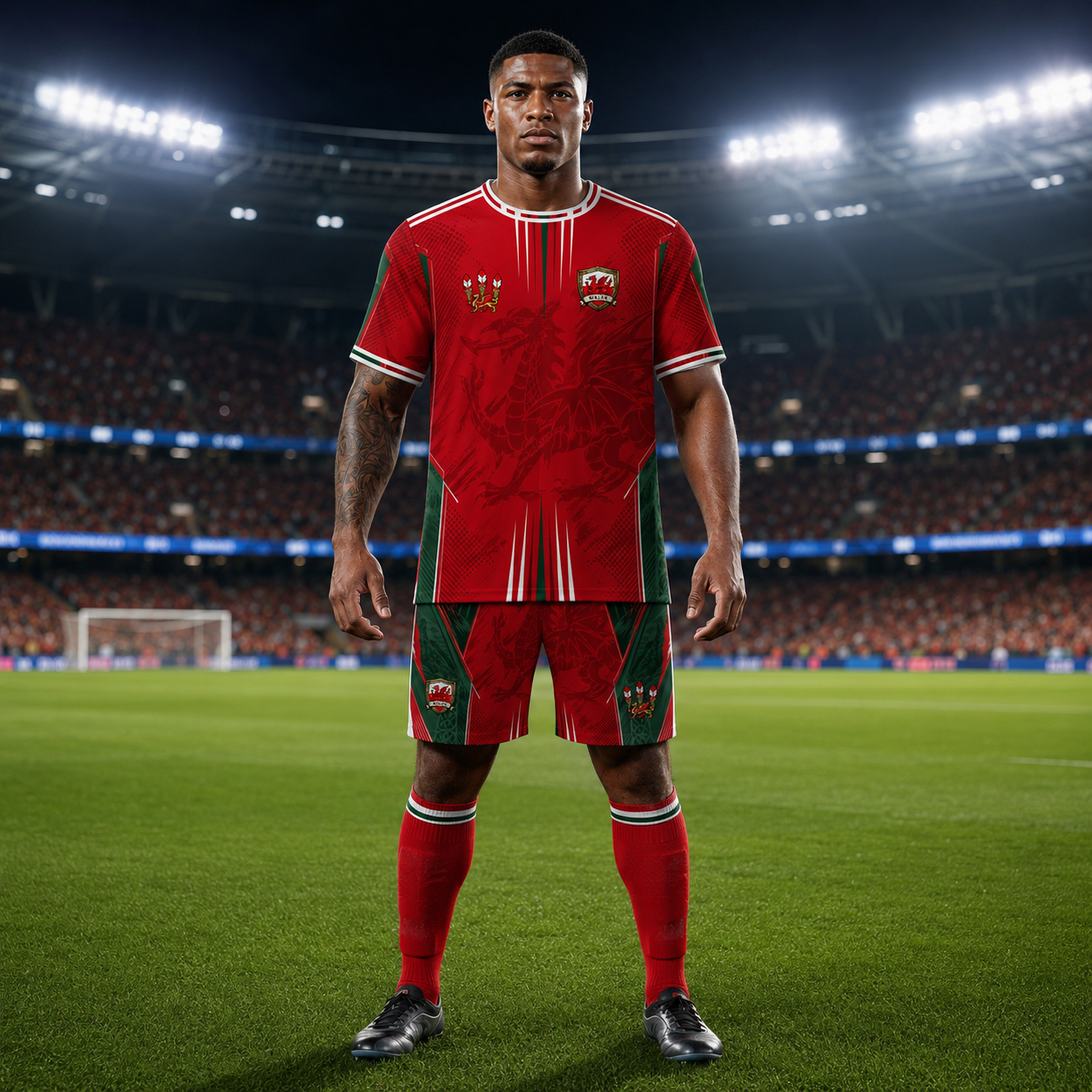 Wales Soccer Rugby Jersey Set and Shorts