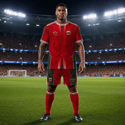 Wales Soccer Rugby Jersey Set and Shorts