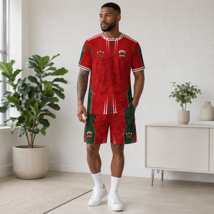 Wales Soccer Rugby Jersey Set and Shorts