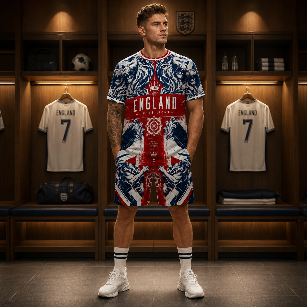 England Football Jersey Set with Shorts for Ultimate Fan Experience