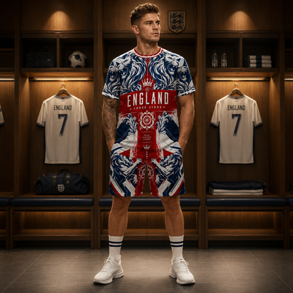 England Football Jersey Set with Shorts for Ultimate Fan Experience