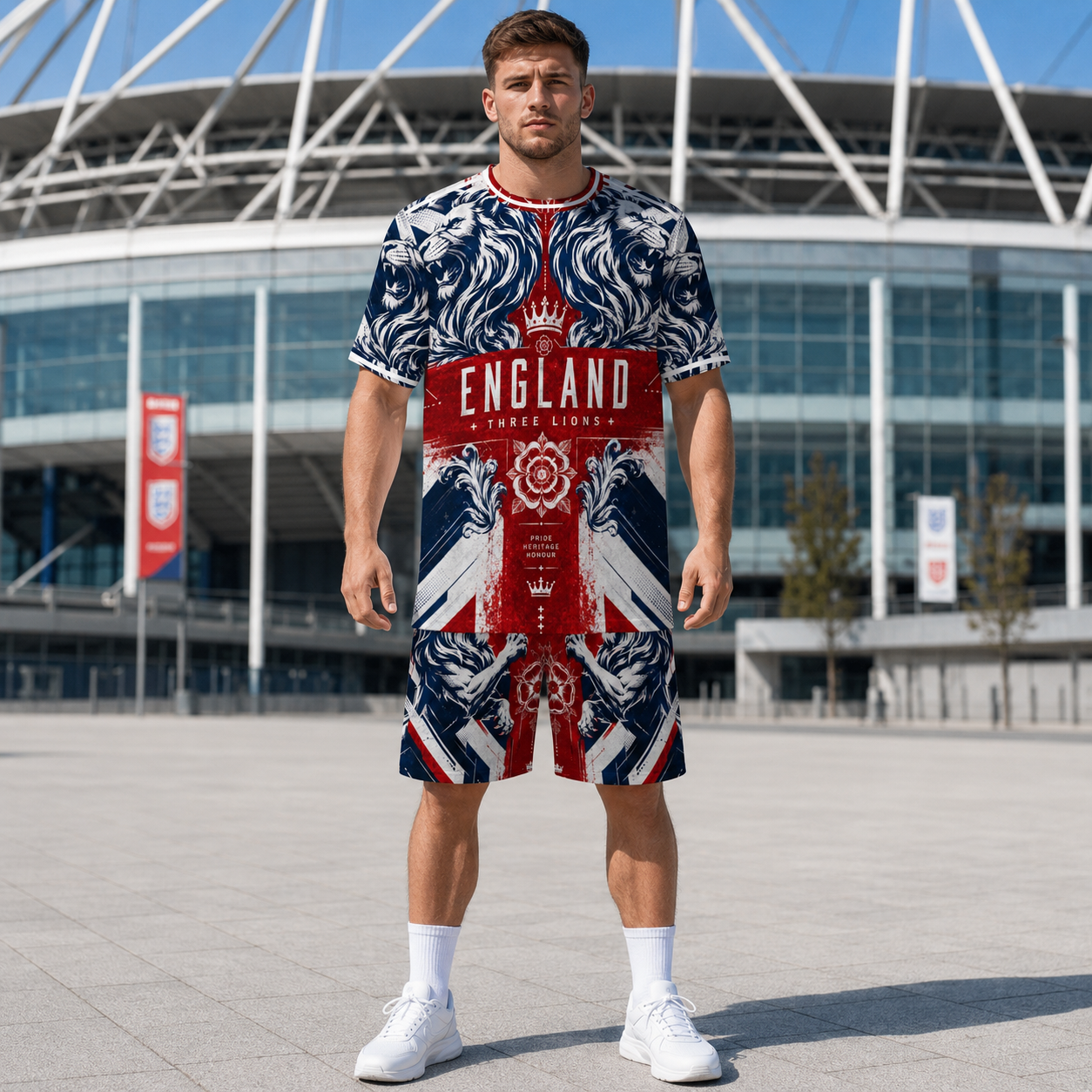 England Football Jersey Set with Shorts for Ultimate Fan Experience