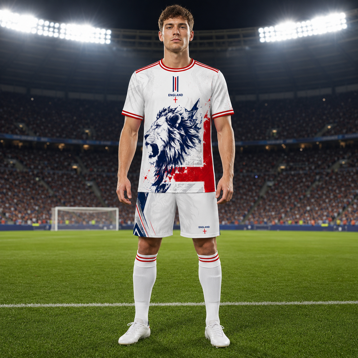 England St. George Cross Jersey Kit with Lion Shorts