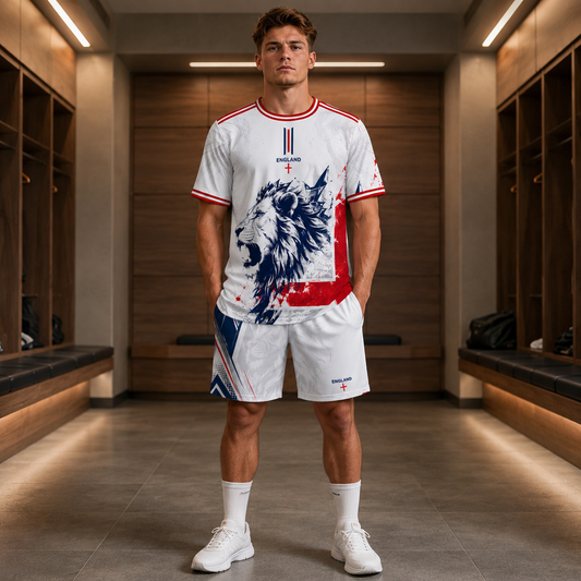 England Football Jersey and Shorts Kit