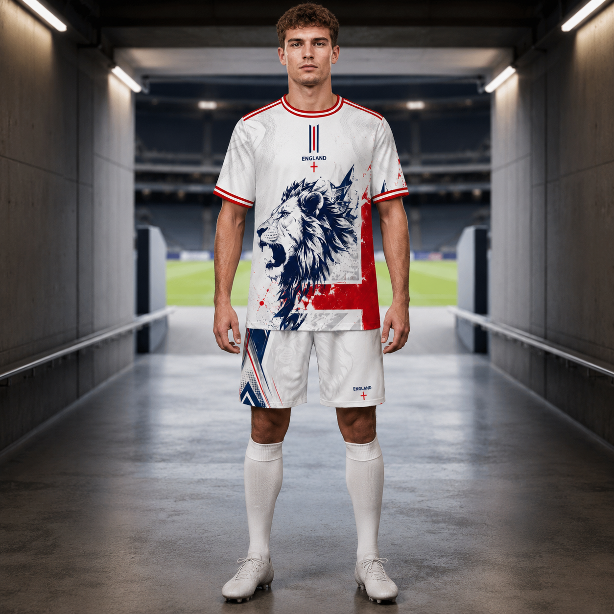 England St. George Cross Jersey Kit with Lion Shorts