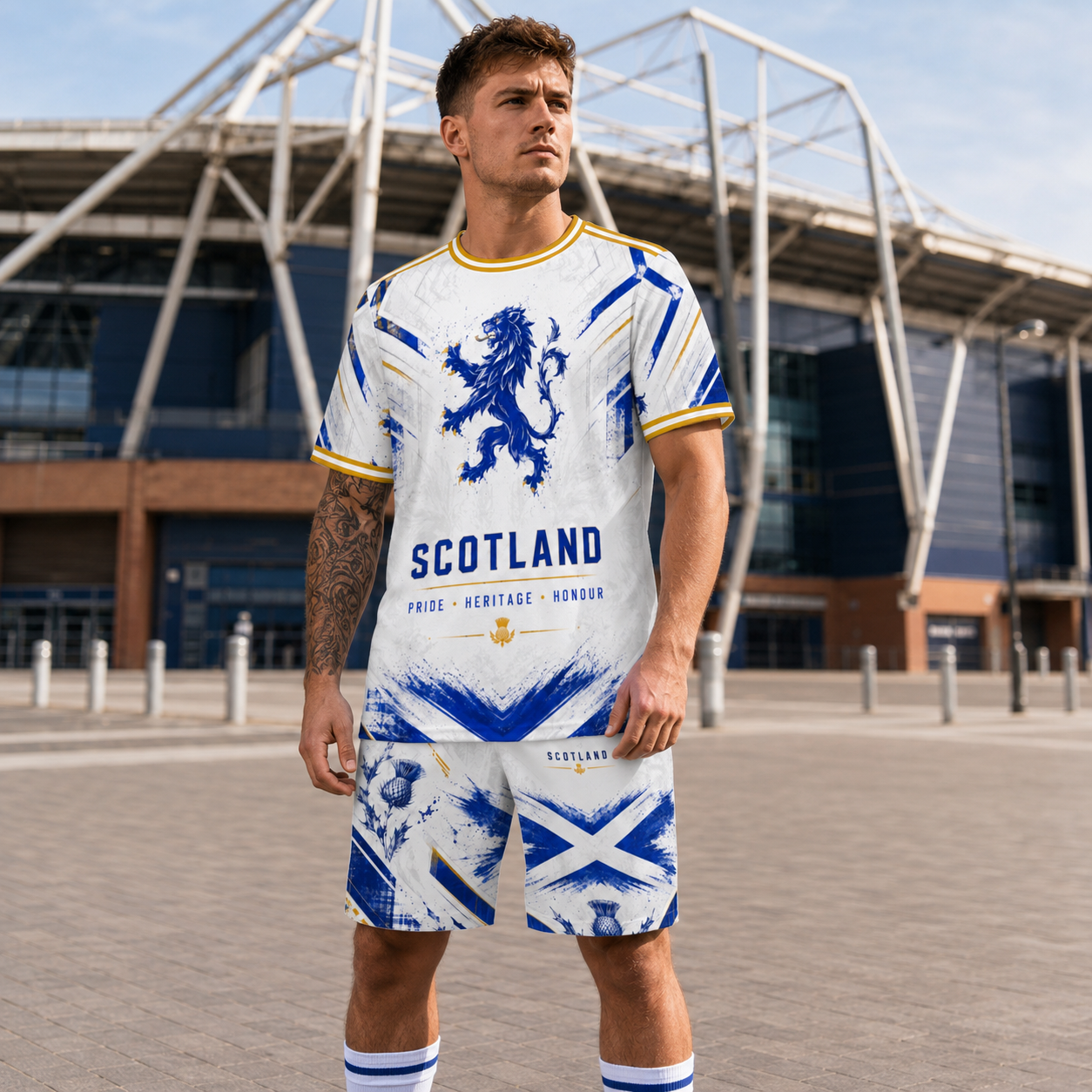 Scotland Pride Football Jersey Set with Shorts - Celebrate Your Team Spirit
