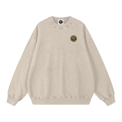 EIRE: A New Dawn Rising – Premium Snow Washed Oversized Sweatshirt - Celtic Wolfwear