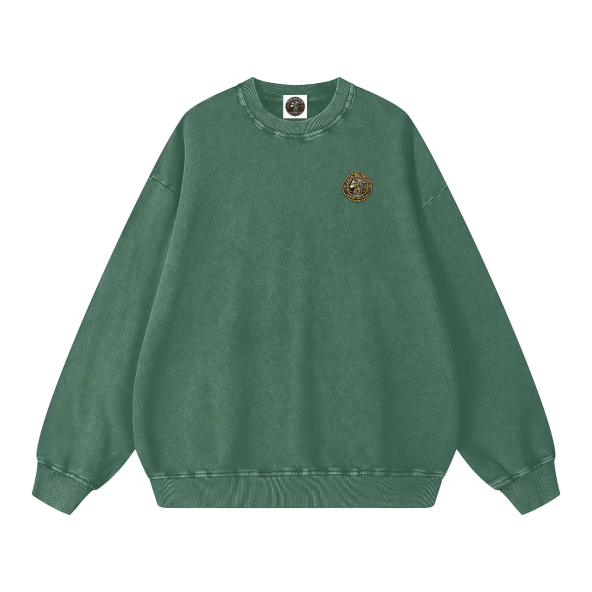 EIRE: A New Dawn Rising – Premium Snow Washed Oversized Sweatshirt - Celtic Wolfwear