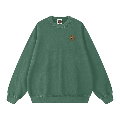 EIRE: A New Dawn Rising – Premium Snow Washed Oversized Sweatshirt - Celtic Wolfwear