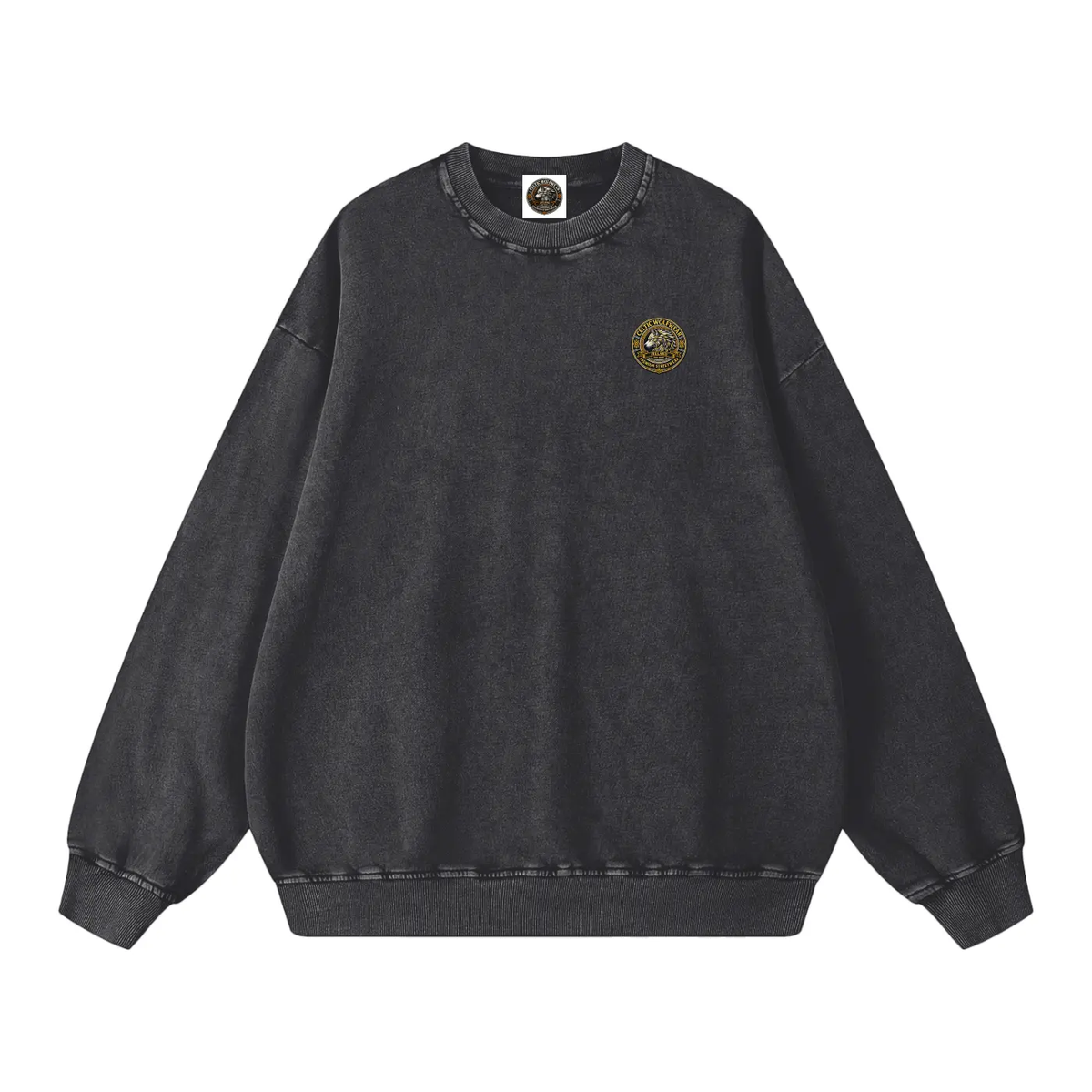 EIRE: A New Dawn Rising – Premium Snow Washed Oversized Sweatshirt - Celtic Wolfwear