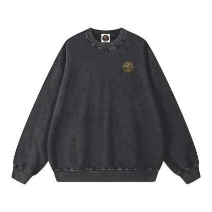 EIRE: A New Dawn Rising – Premium Snow Washed Oversized Sweatshirt - Celtic Wolfwear