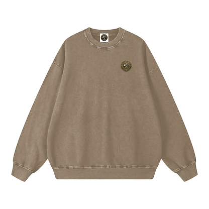 EIRE: A New Dawn Rising – Premium Snow Washed Oversized Sweatshirt - Celtic Wolfwear