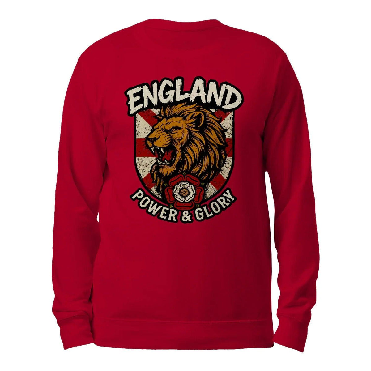 England Power & Glory Shield Sweatshirt – Unisex Crewneck - Celtic Wolfwear