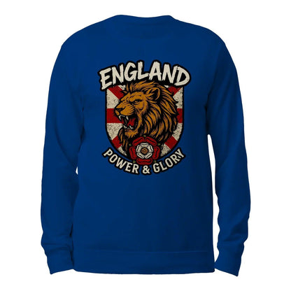 England Power & Glory Shield Sweatshirt – Unisex Crewneck - Celtic Wolfwear