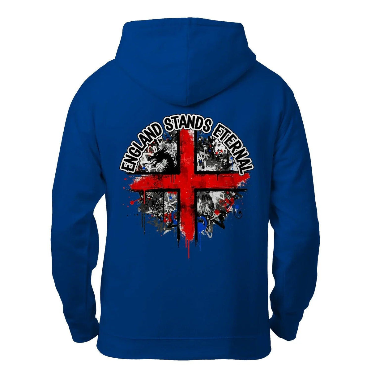 England Stands Eternal Zip Hoodie – Red Cross Shield - Celtic Wolfwear