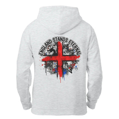 England Stands Eternal Zip Hoodie – Red Cross Shield - Celtic Wolfwear