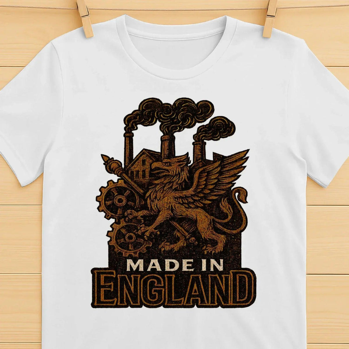 English Dragon T-Shirt - Industrial Heritage, Unisex - Celtic Wolfwear