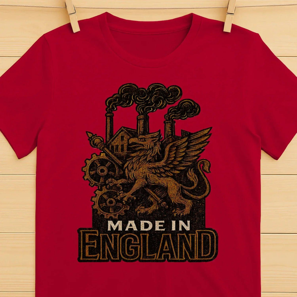 English Dragon T-Shirt - Industrial Heritage, Unisex - Celtic Wolfwear