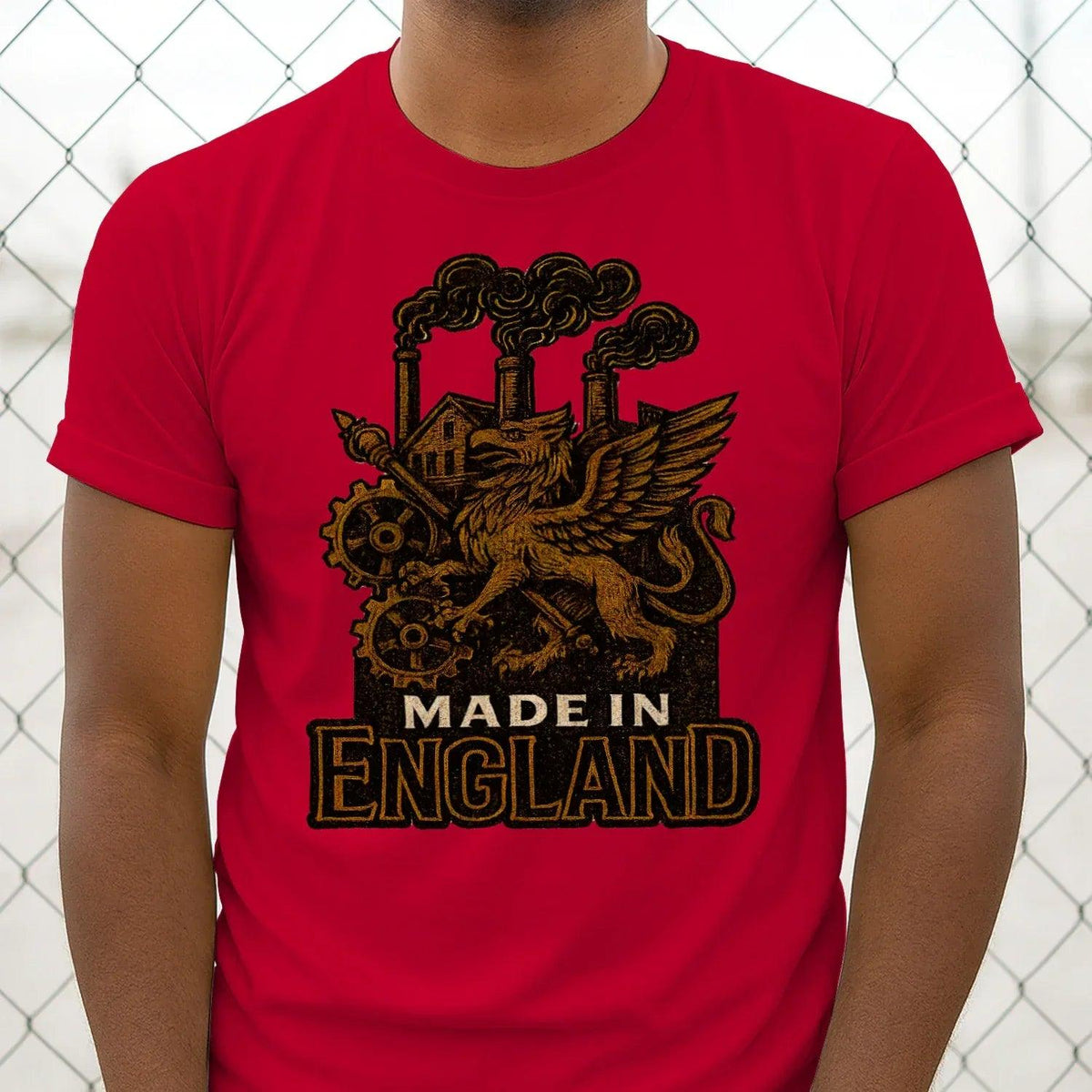 English Dragon T-Shirt - Industrial Heritage, Unisex - Celtic Wolfwear