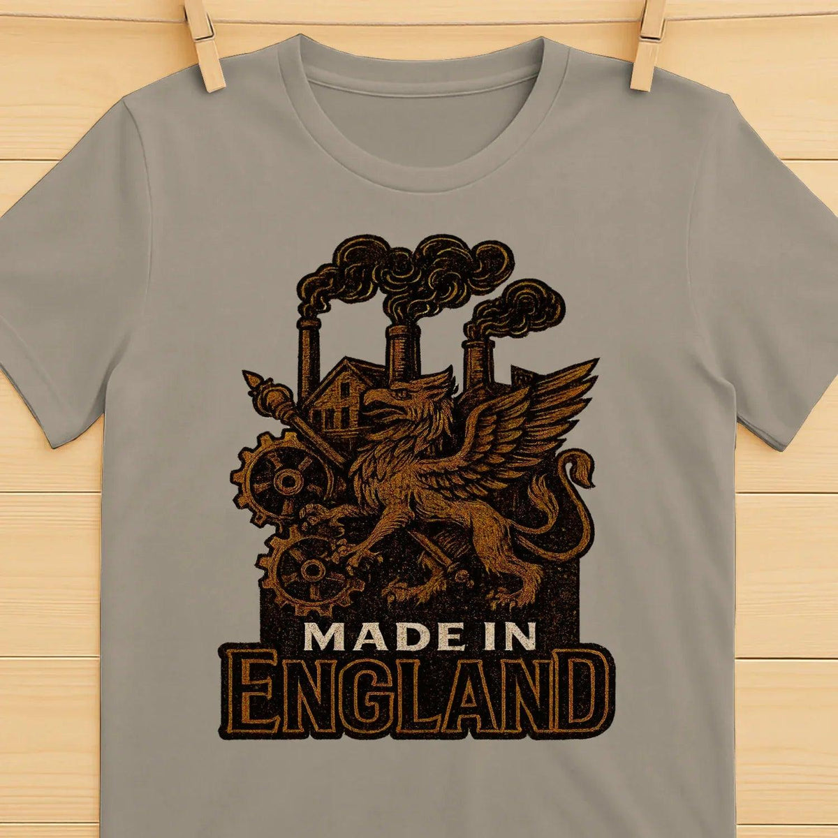 English Dragon T-Shirt - Industrial Heritage, Unisex - Celtic Wolfwear