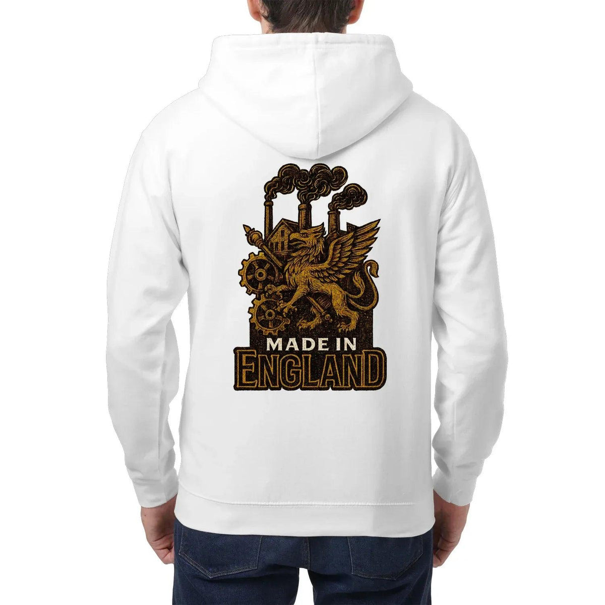 English Dragon Zip Hoodie - Made in Industrial, Unisex - Celtic Wolfwear