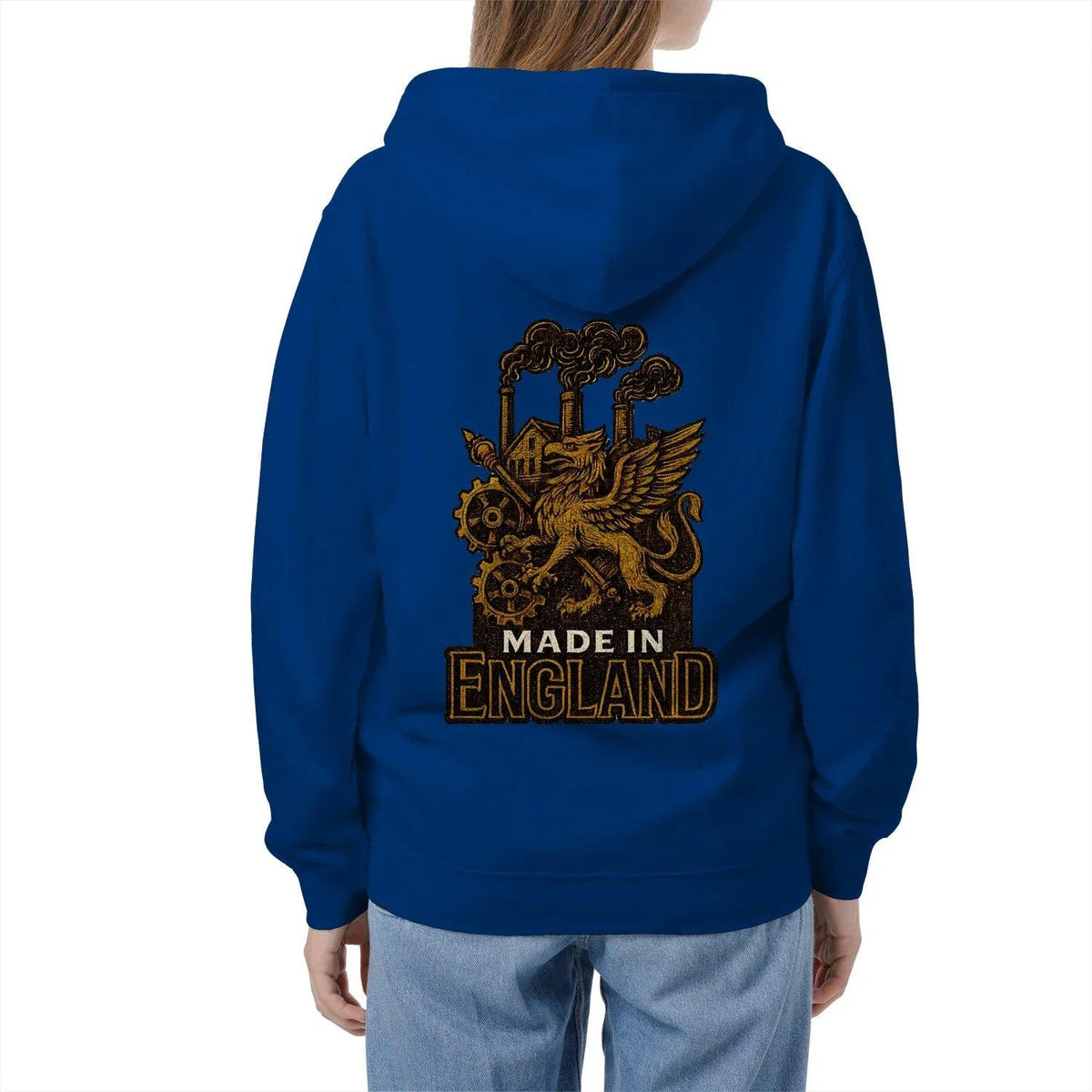English Dragon Zip Hoodie - Made in Industrial, Unisex - Celtic Wolfwear
