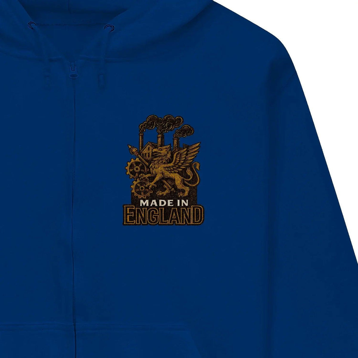 English Dragon Zip Hoodie - Made in Industrial, Unisex - Celtic Wolfwear