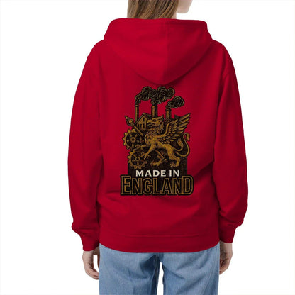English Dragon Zip Hoodie - Made in Industrial, Unisex - Celtic Wolfwear