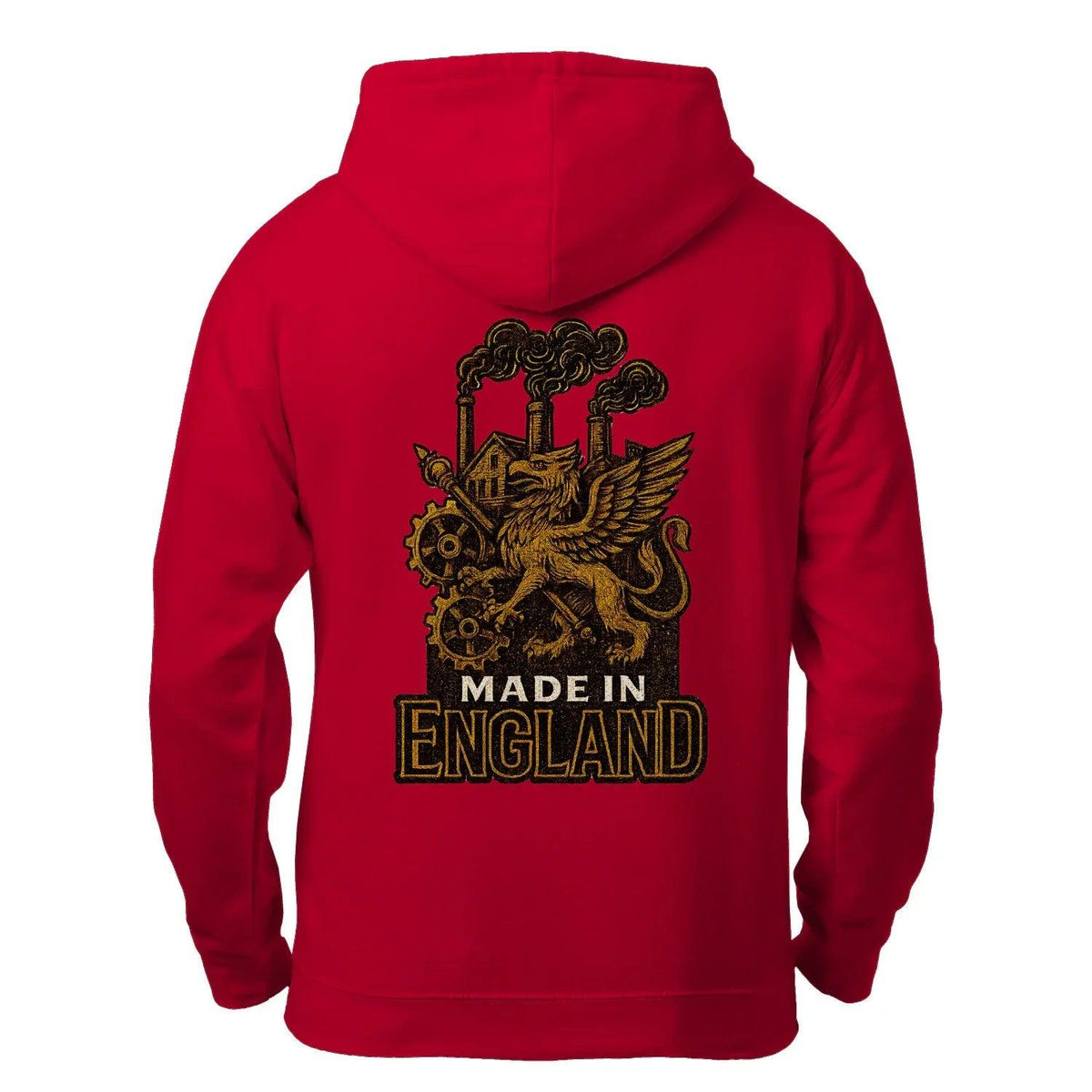English Dragon Zip Hoodie - Made in Industrial, Unisex - Celtic Wolfwear