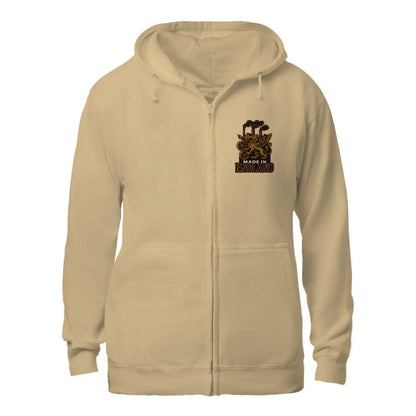 English Dragon Zip Hoodie - Made in Industrial, Unisex - Celtic Wolfwear