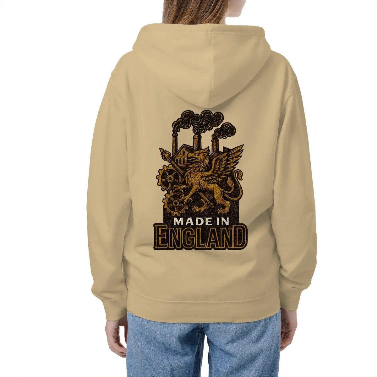 English Dragon Zip Hoodie - Made in Industrial, Unisex - Celtic Wolfwear