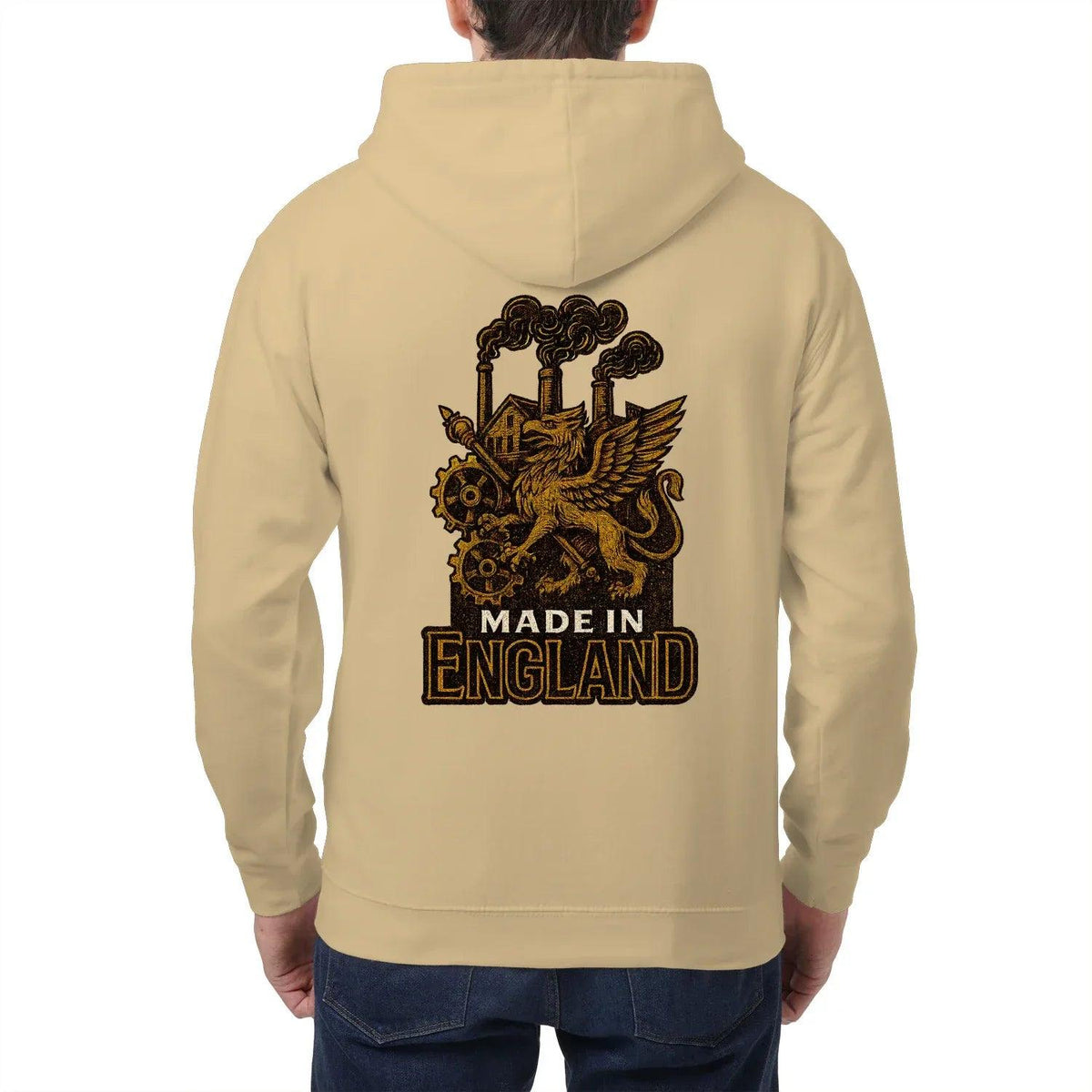 English Dragon Zip Hoodie - Made in Industrial, Unisex - Celtic Wolfwear