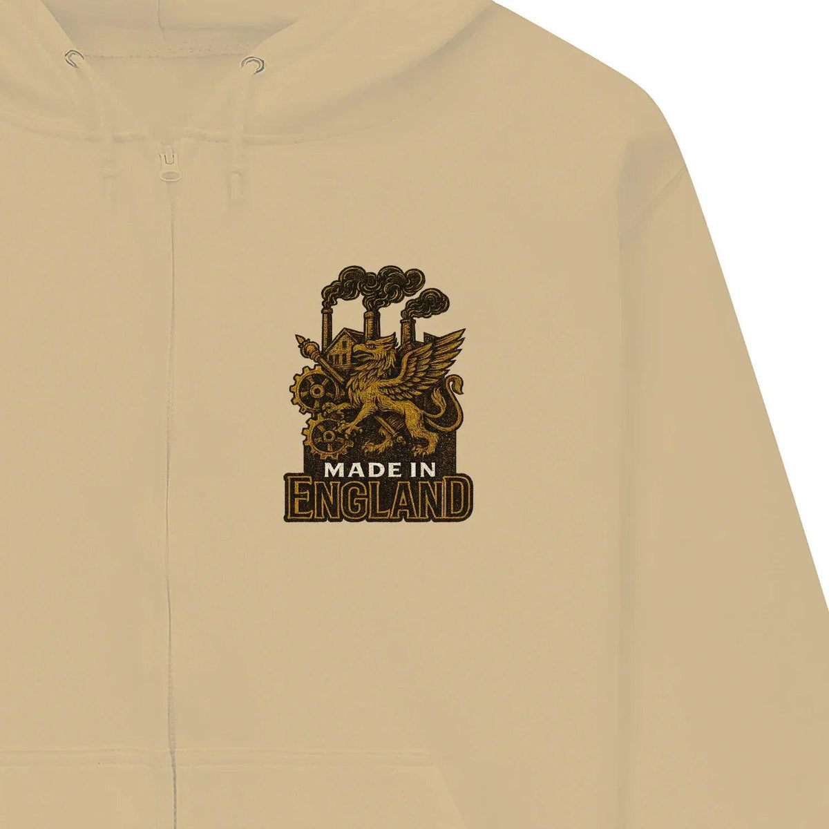 English Dragon Zip Hoodie - Made in Industrial, Unisex - Celtic Wolfwear