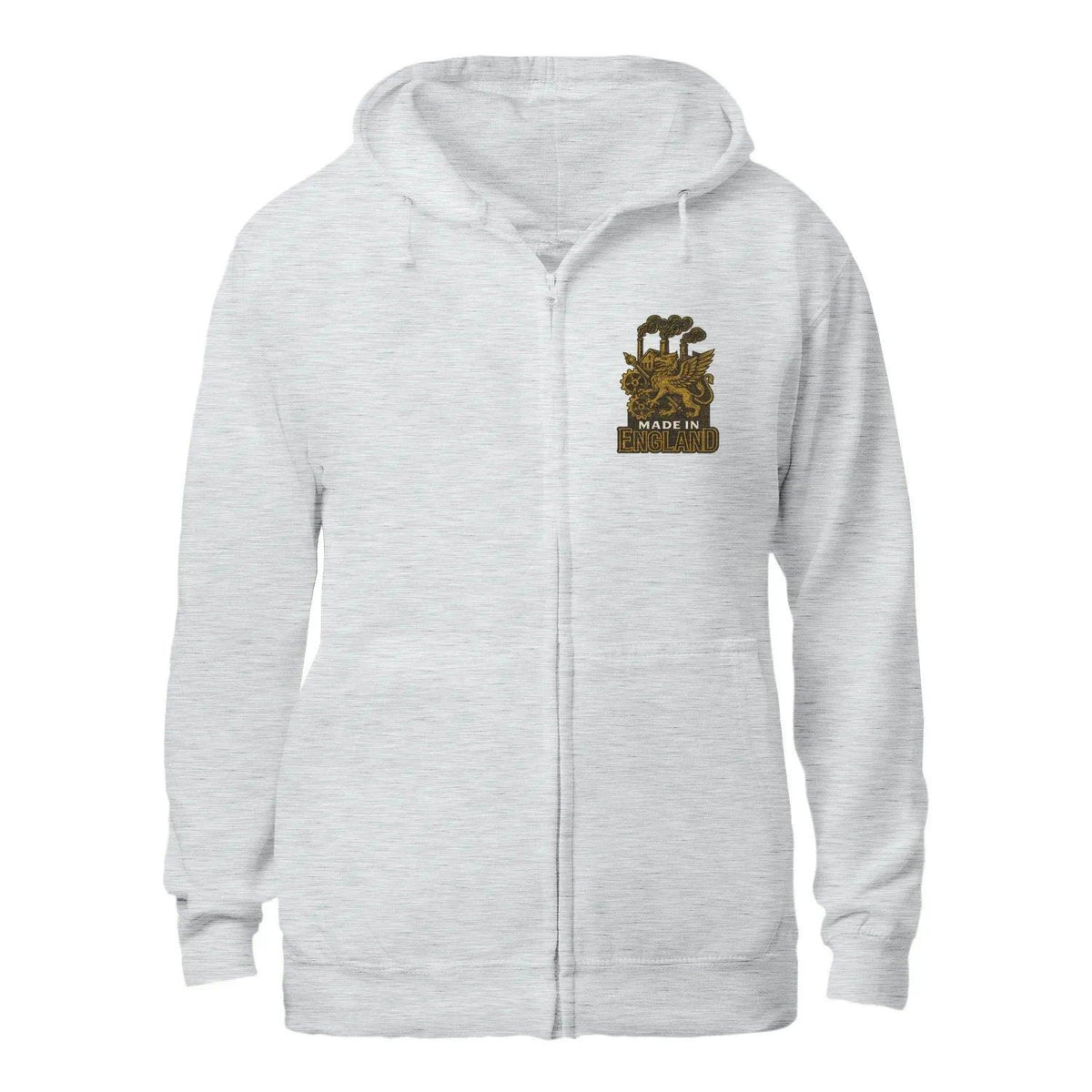 English Dragon Zip Hoodie - Made in Industrial, Unisex - Celtic Wolfwear