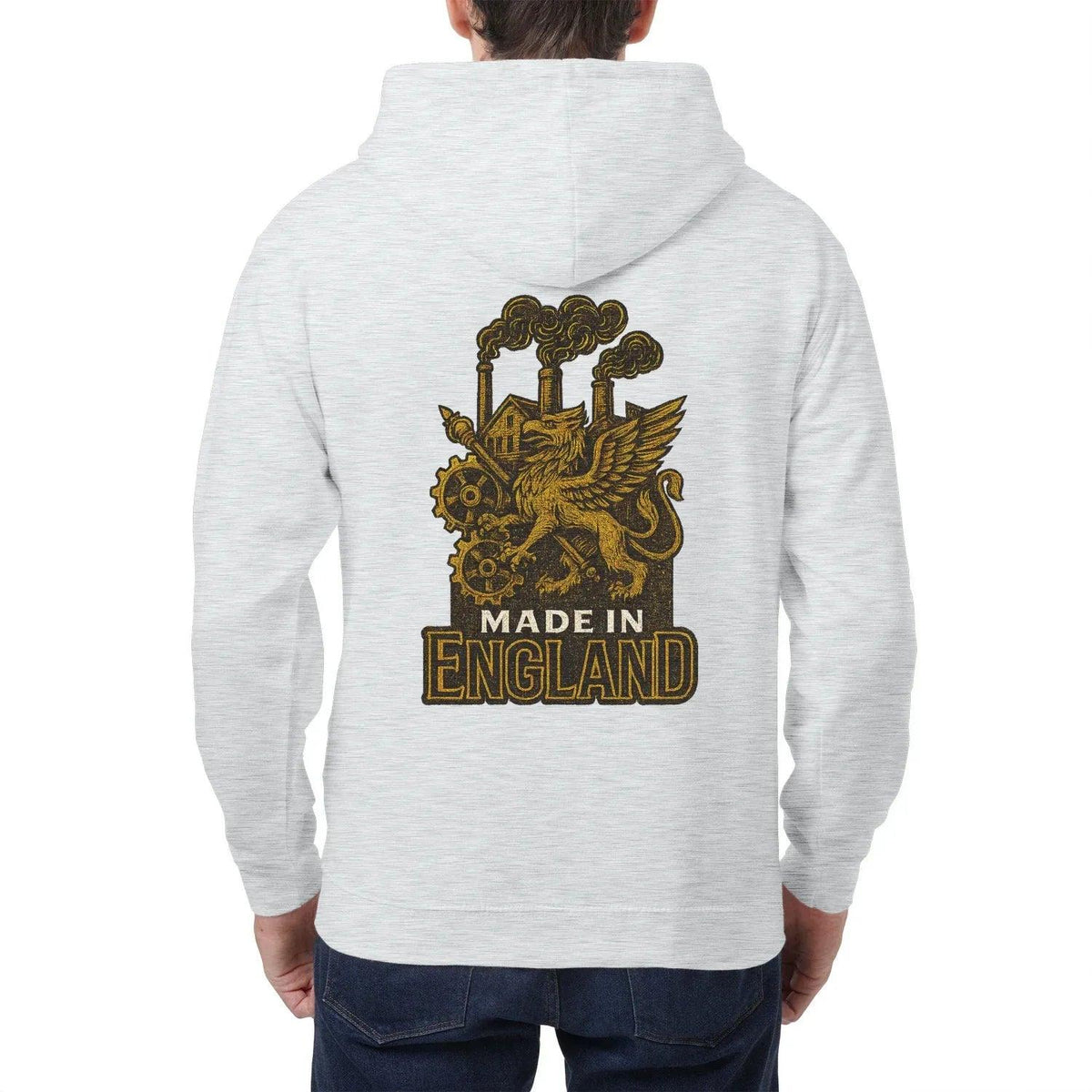 English Dragon Zip Hoodie - Made in Industrial, Unisex - Celtic Wolfwear