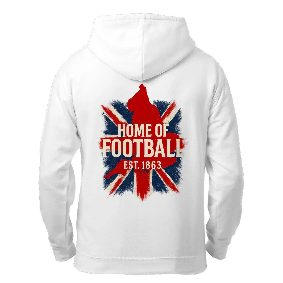 English Football Zip Hoodie - Home of 1863 Map UK Unisex - Celtic Wolfwear