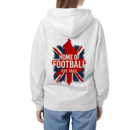 English Football Zip Hoodie - Home of 1863 Map UK Unisex - Celtic Wolfwear