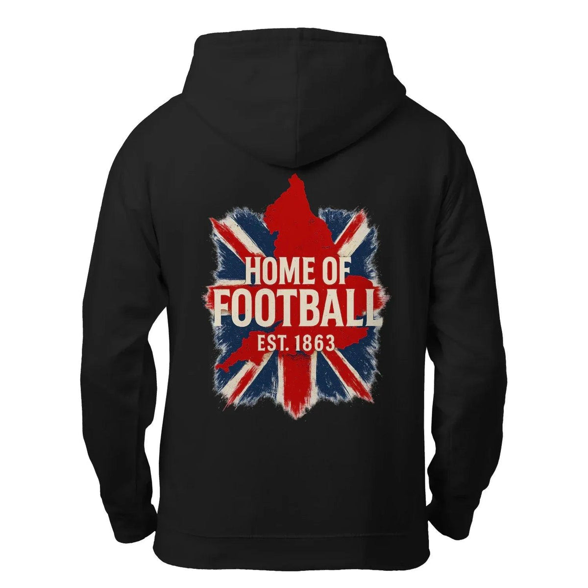 English Football Zip Hoodie - Home of 1863 Map UK Unisex - Celtic Wolfwear