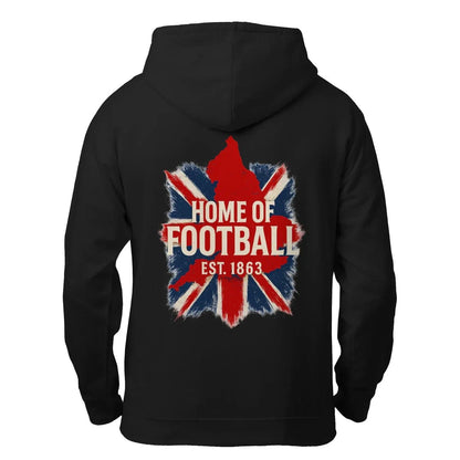 English Football Zip Hoodie - Home of 1863 Map UK Unisex - Celtic Wolfwear