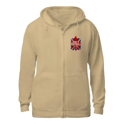 English Football Zip Hoodie - Home of 1863 Map UK Unisex - Celtic Wolfwear