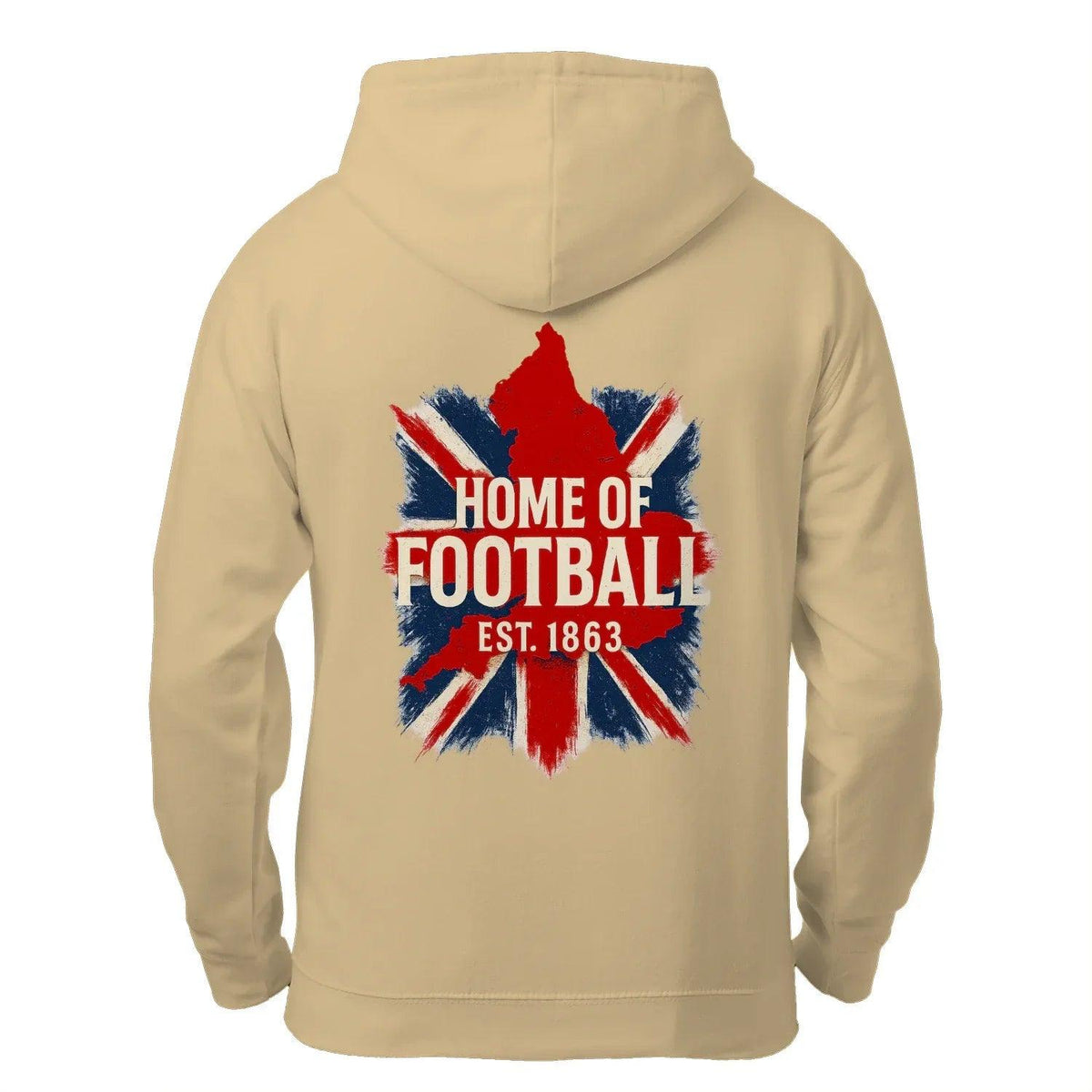 English Football Zip Hoodie - Home of 1863 Map UK Unisex - Celtic Wolfwear
