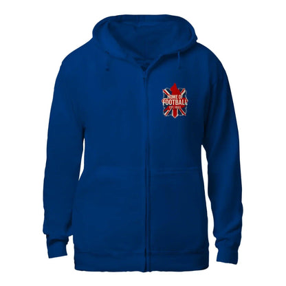 English Football Zip Hoodie - Home of 1863 Map UK Unisex - Celtic Wolfwear