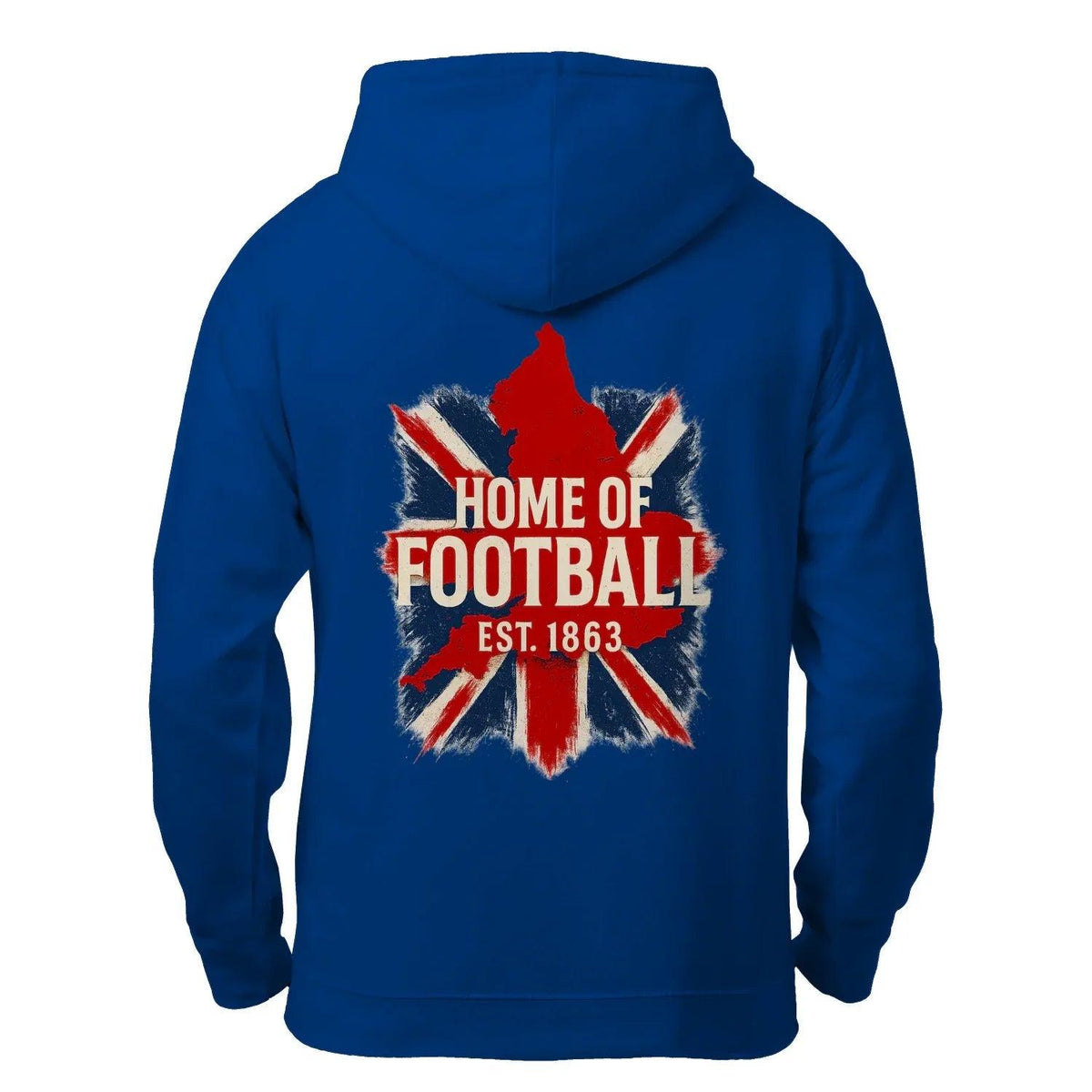 English Football Zip Hoodie - Home of 1863 Map UK Unisex - Celtic Wolfwear