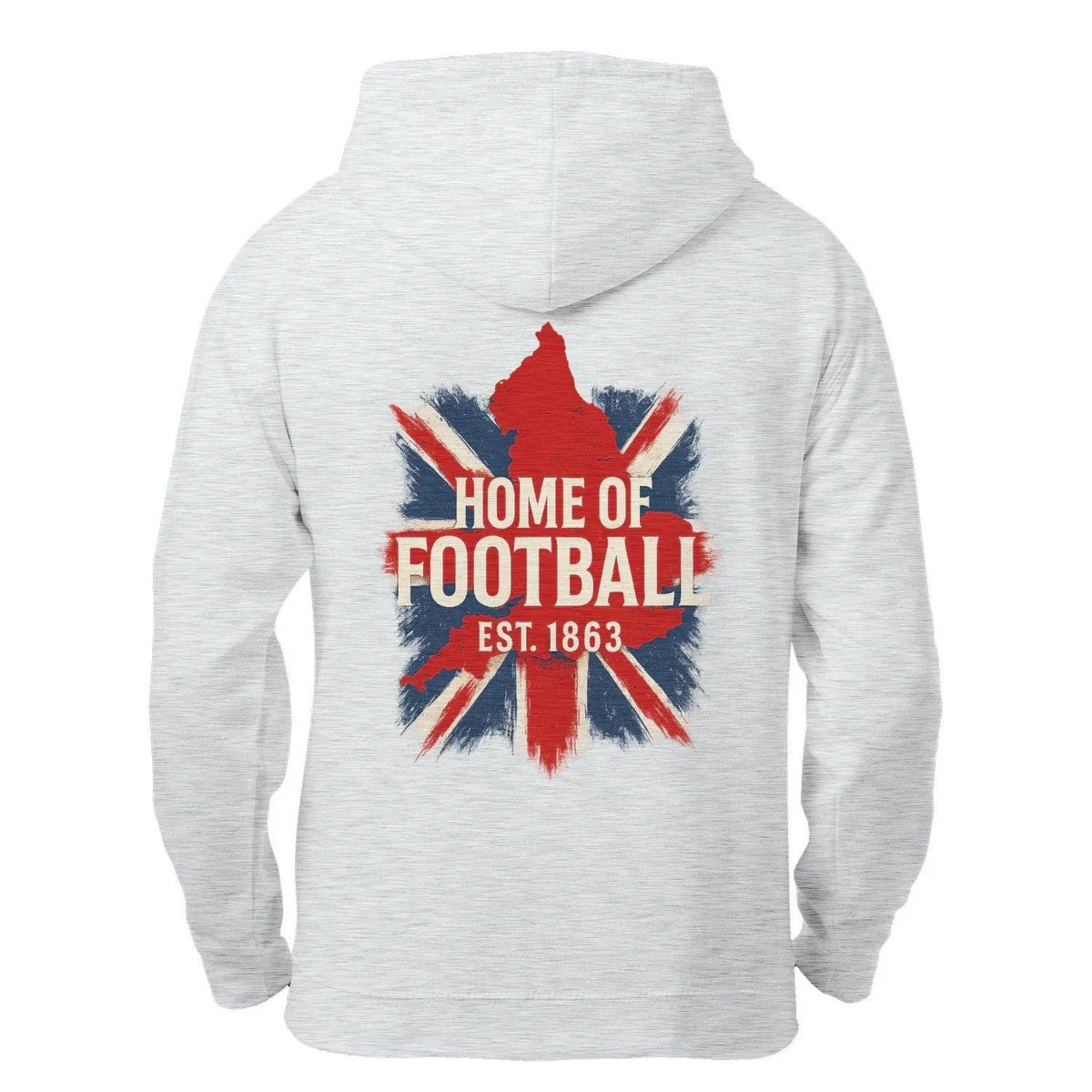 English Football Zip Hoodie - Home of 1863 Map UK Unisex - Celtic Wolfwear