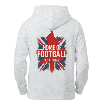English Football Zip Hoodie - Home of 1863 Map UK Unisex - Celtic Wolfwear