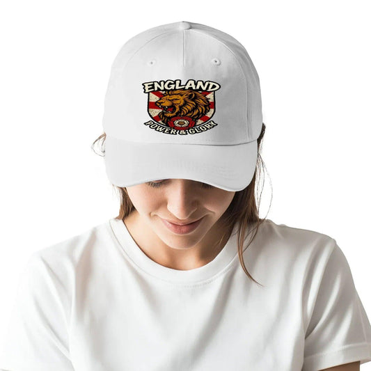 English Lion Baseball Cap - Black, Adjustable Headwear - Celtic Wolfwear